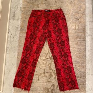 Red Snake Print PAM & GELA Jeans
